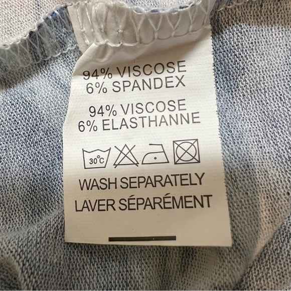 Rinatti Collection Navy Blue Printed Oversized V Neck Relaxed Fit Viscose Top 3L - Picture 8 of 10